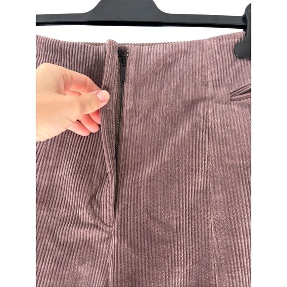 Anthropologie Where Mountains Meet Calder Pants size 2 Mauve Corduroy Cropped Wi - Picture 9 of 9